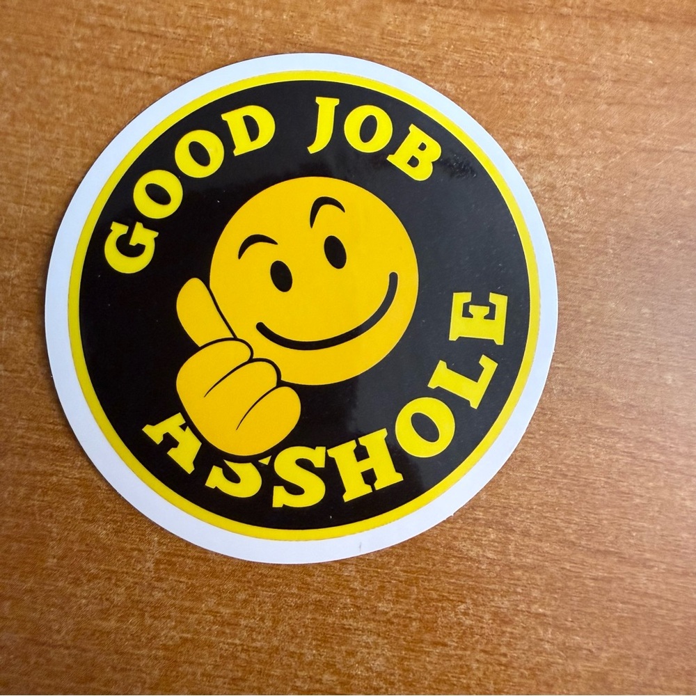 Funny Smiley Face Sticker - Picture 1 of 1